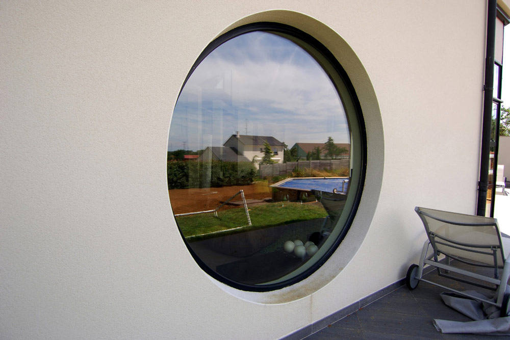 Fenêtres, portes-fenêtres : Fenêtre profilé aluminium circulaire